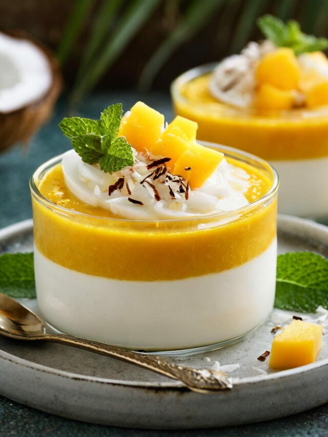 Coconut Mango Panna Cotta Recipe