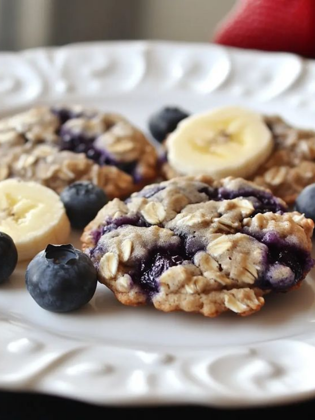 Sweet Mornings Begin with Banana Blueberry Oatmeal Breakfast Cookies
