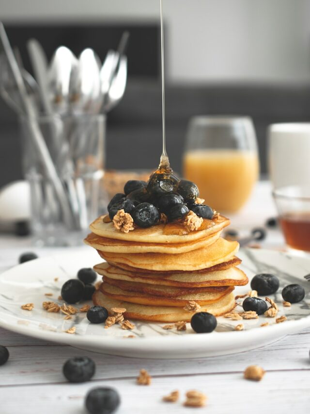 You just need 3 ingredients to make morning pancakes.