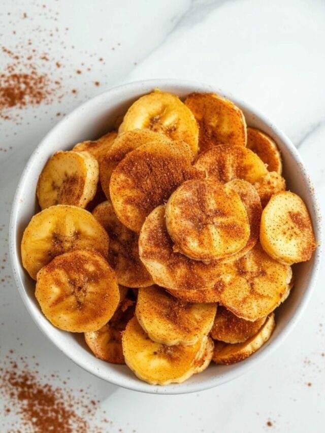 Crispy Cinnamon Sugar Air Fryer Banana Chips